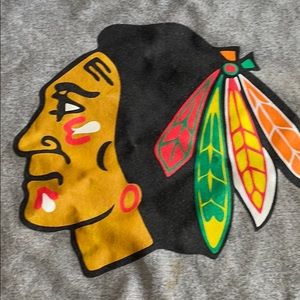 Black Scale Chicago Blackhawks crew neck